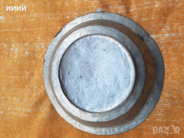 Възрожденска бакърена чиния паница, снимка 2 - Антикварни и старинни предмети - 52664256