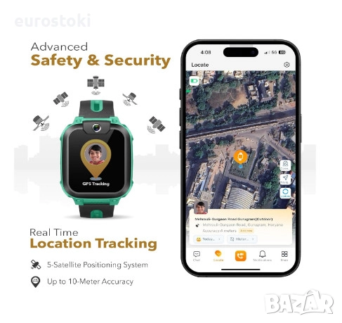 Детски смарт часовник imoo Watch Phone Z1, Nano SIM, видео и телефонни разговори, GPS проследяване , снимка 4 - Смарт гривни - 52632867