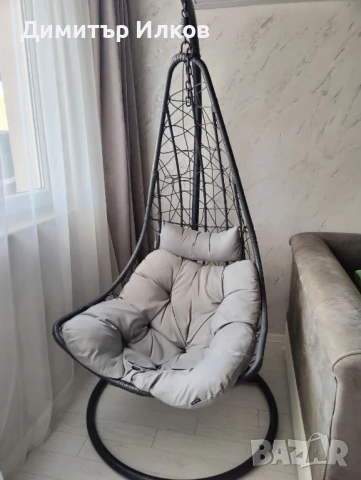 Продавам висящ ратанов стол за градина, снимка 1