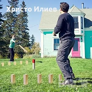 Шведски шах Kubb Game Викингски шах Игрателна дървена куб игра, снимка 6 - Образователни игри - 48878460