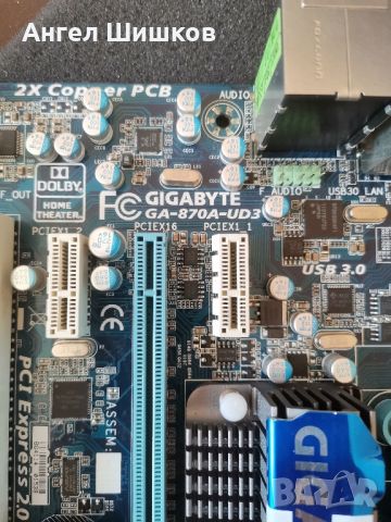 Дънна платка Gigabyte GA-870A-UD3 Rev.3.1 Socket AM3+, снимка 3 - Дънни платки - 27886980