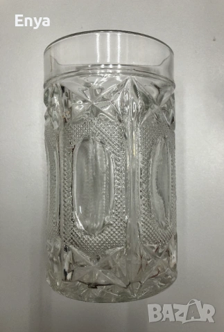 Чаши за безалкохолно от пресовано стъкло, снимка 3 - Чаши - 53352331