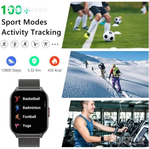 4605 Смарт часовник TechONE Wand Pro: До 30 дни автономност и пълна свобода с безжично зареждане, снимка 6 - Мъжки - 53638762