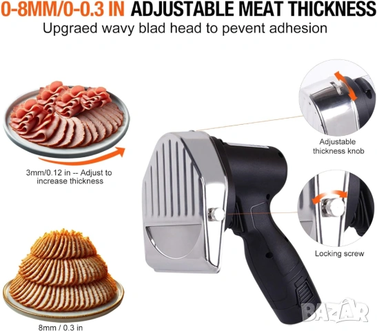 Професионален нож за дюнер кебап, с батерия, безжична, резачка за дюнер месо, машина за рязане , снимка 5 - Ножове - 54088201