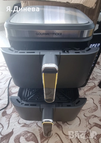 Двоен Ейрфраер Gourmetmaxx 2800w 10л, снимка 4 - Уреди за готвене на пара - 54160741