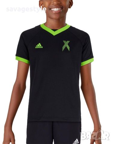 Детска тениска ADIDAS Football Inspired X Training Tee Black, снимка 1 - Детски тениски и потници - 46214780