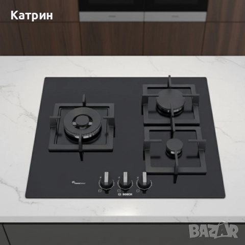 3бр./ Плот за вграждане BOSCH PPC6A6B20 с FlameSelect, Газ, 3 Нагревателни зони – прецизен контрол н