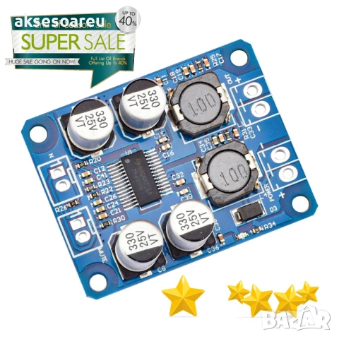 Нов мощен моно цифров Hi-Fiаудио усилвател клас D с мощност 60 W готов модул на сглобена платка , снимка 13 - Ресийвъри, усилватели, смесителни пултове - 53783175