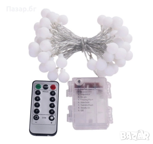 Соларно коледно LED осветление, 60 броя, , снимка 4 - Декорация за дома - 52501330