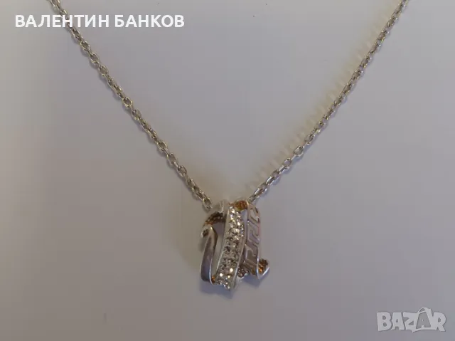 Сребърно колие с дизайнерска висулка, снимка 2 - Колиета, медальони, синджири - 47042750