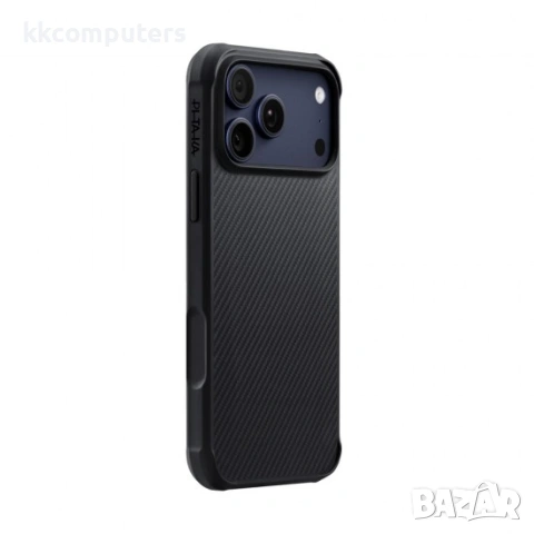 Оригинален кейс Pitaka Aramid ProGuard, За iPhone 17 Pro Max (6.9), Черен и Протектор, снимка 2 - Калъфи, кейсове - 54162516