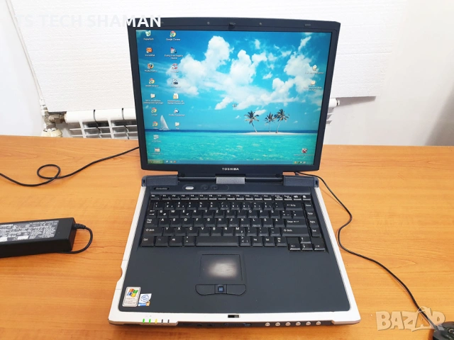 ⭐Продавам рядък марков ретро лаптоп TOSHIBA S2410 с Флопи и DVD⭐, снимка 2 - Антикварни и старинни предмети - 54012058