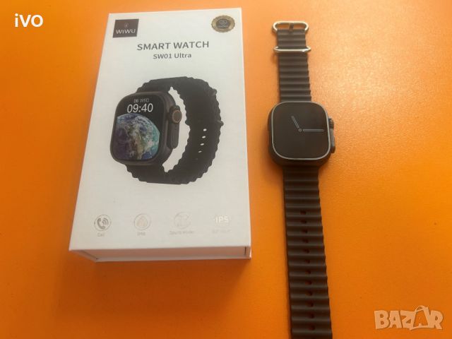 Смарт часовник WiWu SW01 Ultra, Black, снимка 1 - Смарт гривни - 45855674
