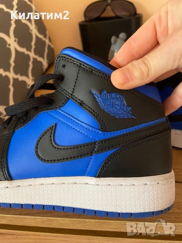Nike Air Jordan 1 Mid Royal Blue, снимка 2 - Маратонки - 54123137