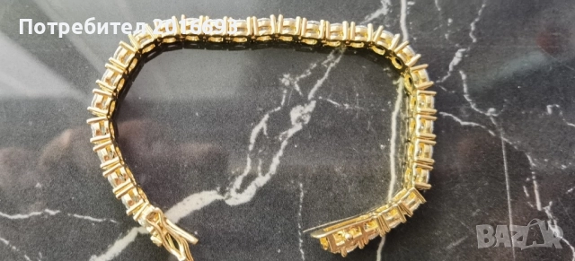 Дамска гривна с кристалчета., снимка 6 - Гривни - 52939376