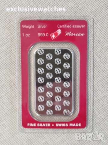 1 oz кюлче 999 чисто сребро Argor-Heraeus Швейцария - налични 2 бр., снимка 2 - Нумизматика и бонистика - 53333699