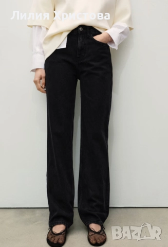 Нови черни дънки Mango, снимка 2 - Дънки - 51533501