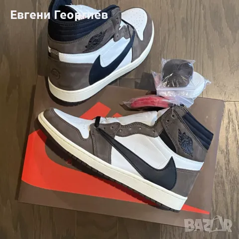 Кецове Jordan 1 Retro High OG SP Travis Scott Mocha CD4487 100, снимка 4 - Кецове - 47600628