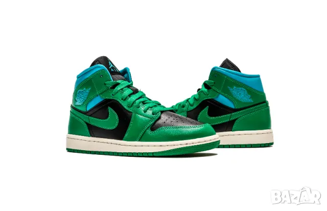 оригинални маратонки  Nike Air Jordan 1 Retro Mid Lucky Green Aquatone номер 36 -36,5, снимка 1 - Маратонки - 47466124