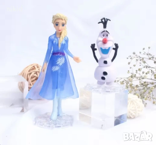 5 бр PVC фигурки от Замръзналото кралство Frozen Елза Анна Свен за игра и украса торта, снимка 3 - Фигурки - 50843630