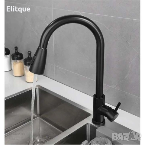 Кухненски смесител с издърпващ се душ, снимка 2 - Други стоки за дома - 52854018