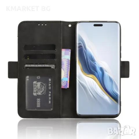 Honor Magic6 Pro Magnetic Wallet Кожен Калъф и Протектор, снимка 9 - Калъфи, кейсове - 49387495