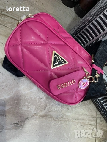 Чанта guess в розово , снимка 6 - Чанти - 54259691