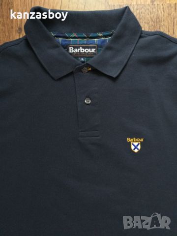 Barbour Men's Society Polo Shirt Navy - страхотна мъжка тениска КАТО НОВА, снимка 4 - Тениски - 45304628