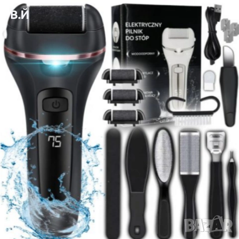 Електричска пила за крака - пълен комплект за базов педикюр