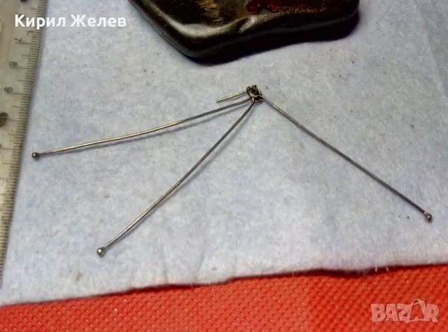 СТАРА РЕТРО АРТ СРЕБЪРНА ОБЕЦА ОКСИДИРАНО СРЕБРО ВИСОКА ПРОБА ФИНА РЪЧНА ИЗРАБОТКА 37756, снимка 3 - Антикварни и старинни предмети - 49704322