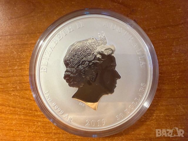 1 кг. Сребърна монета "Година на Прасето" 2019 г., Австралия - Сребро / Silver монета / кюлче лунар, снимка 2 - Нумизматика и бонистика - 54069773