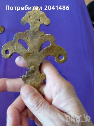 4  бронзови закачалки, снимка 6 - Антикварни и старинни предмети - 54233918