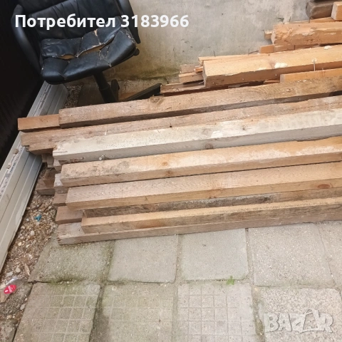 сух дървен материал греди 4 метра 8 х 6 , снимка 2 - Други - 54168299