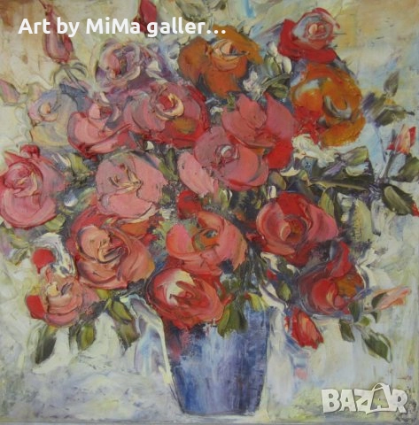Различни картини: Цветя ваза букет, flower, flowers, painting - Мима / Art by MiMa, paintings, снимка 3 - Картини - 31909927