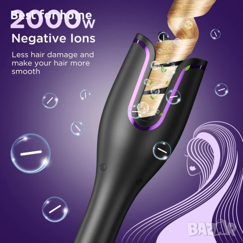  Керамична маша за коса Ushine, автоматично въртяща се на 360°, снимка 4 - Маши за коса - 51217673