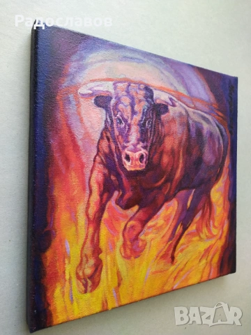 ''Бик- жизнена, земна, огнена сила'' / картина, оригинал /, снимка 9 - Картини - 53749964