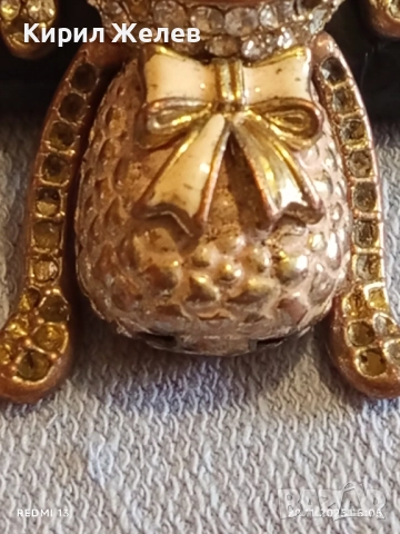 Метална висулка ОВЦА с кристали много красив стилен дизайн 52161, снимка 4 - Други - 52480228