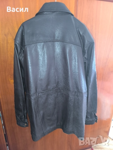 Мъжко кожено яке (естествена кожа), размер 2XL – отлично състояние, снимка 3 - Якета - 51455562