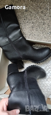 Чисто нови ботуши на висок ток 38 номер , снимка 3 - Дамски ботуши - 52856087