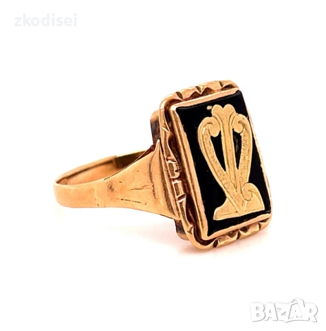 Златен мъжки пръстен 4,27гр. размер:62 14кр. проба:585 модел:36412-3, снимка 3 - Пръстени - 53021973