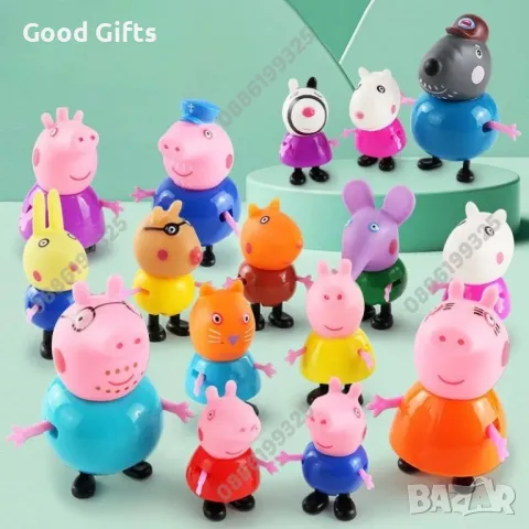 Голям комплект фигурки Пепа Пиг, Всички герои Peppa Pig фигурки, снимка 2 - Фигурки - 47268982