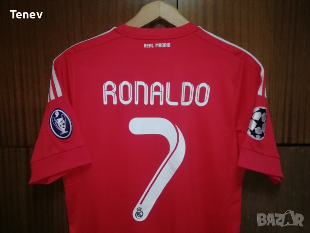 Real Madrid Ronaldo оригинална тениска фланелка червен Реал Мадрид Роналдо Шампионска Лига Adidas , снимка 3 - Тениски - 52931489