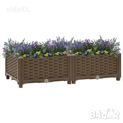 vidaXL Повдигната леха, 80x40x23 см, полипропилен(SKU:316512), снимка 2 - Други - 49271902