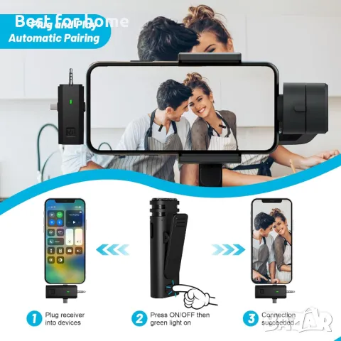 Двоен безжичен петличен  микрофон Sjpzwcrl, снимка 7 - Микрофони - 49772908