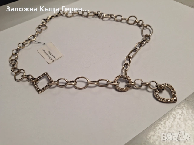 Сребърно колие 23,08гр., снимка 2 - Колиета, медальони, синджири - 53340097