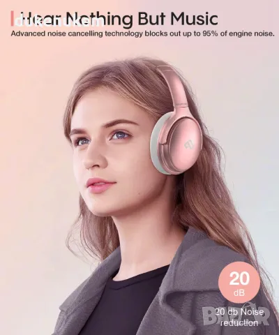 НОВИ! Bluetooth 5.0 слушалки с микрофон, Noise Cancelling, черни, розови, снимка 6 - Bluetooth слушалки - 47290614