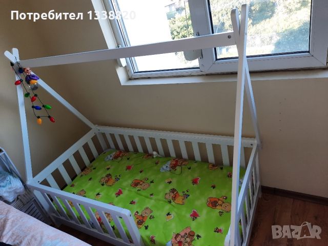 детско дървено легло монтесори 140/70, снимка 2 - Мебели за детската стая - 45686551