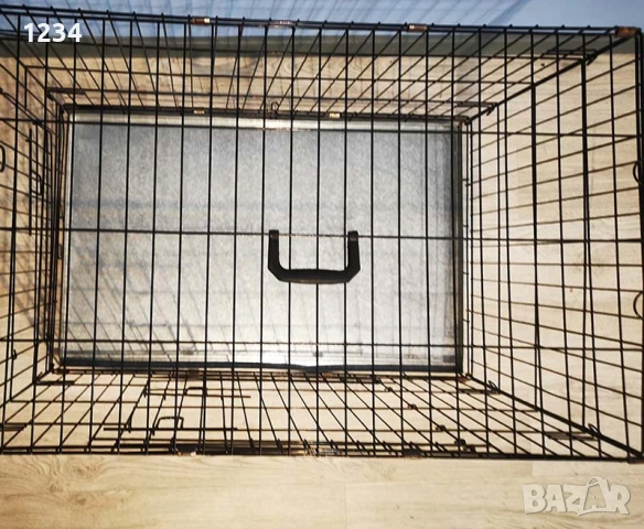транспортна клетка метална сгъваема 90x57x65см за куче, стационар, снимка 4 - За кучета - 53866415