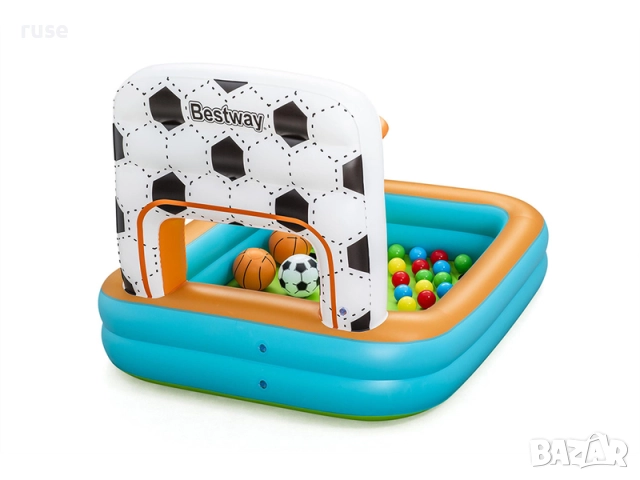 НОВИ! Детски център с топки футбол и баскетбол Bestway Kick 'N Swish 120x107x84 см, снимка 4 - Други - 52402793