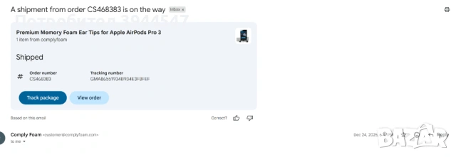 Накрайници за AirPods Pro 3 от мемори пяна Comply, снимка 4 - Аксесоари за Apple - 53464515